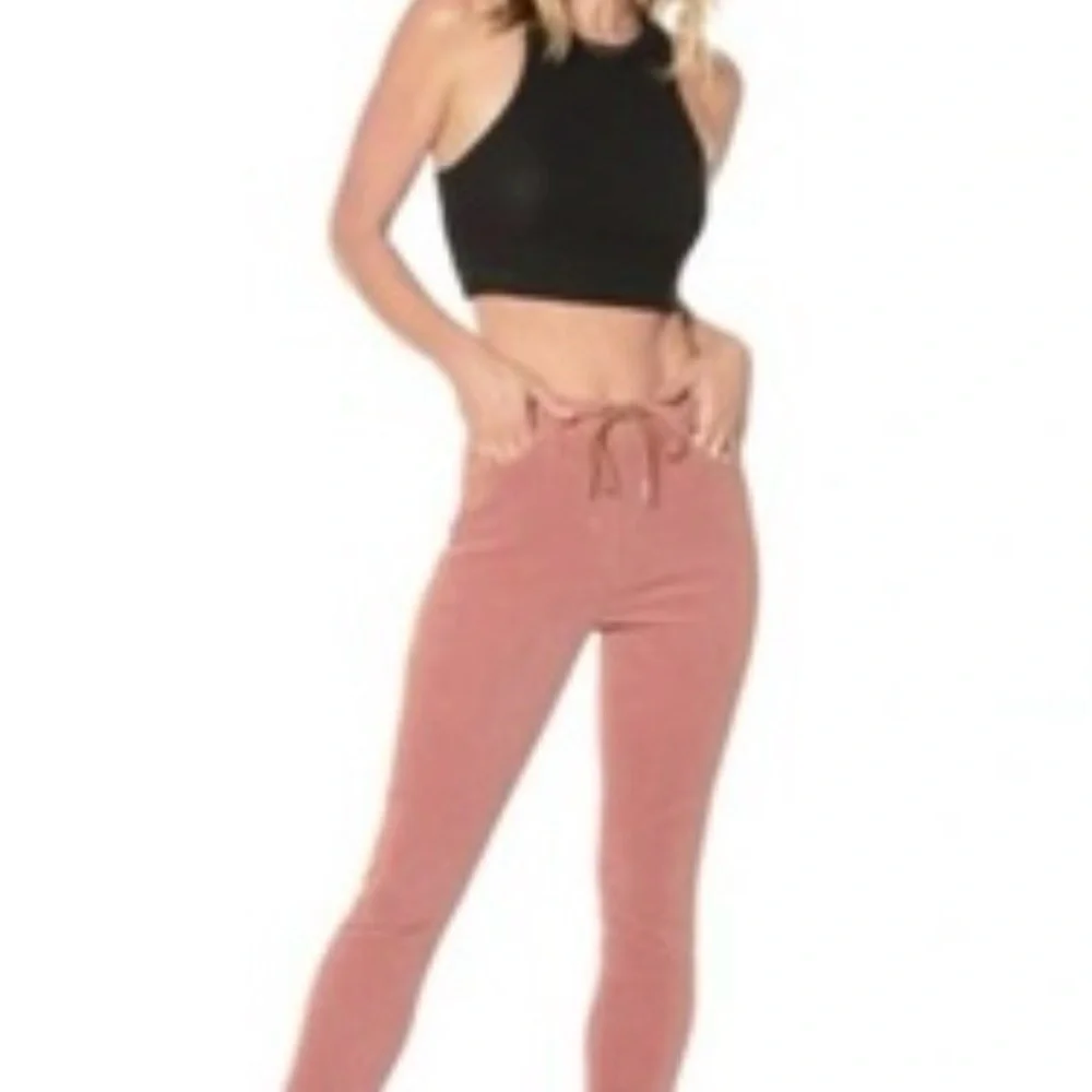 NWT Juicy Couture Terra Cotta drawstring corduroy pants skinny